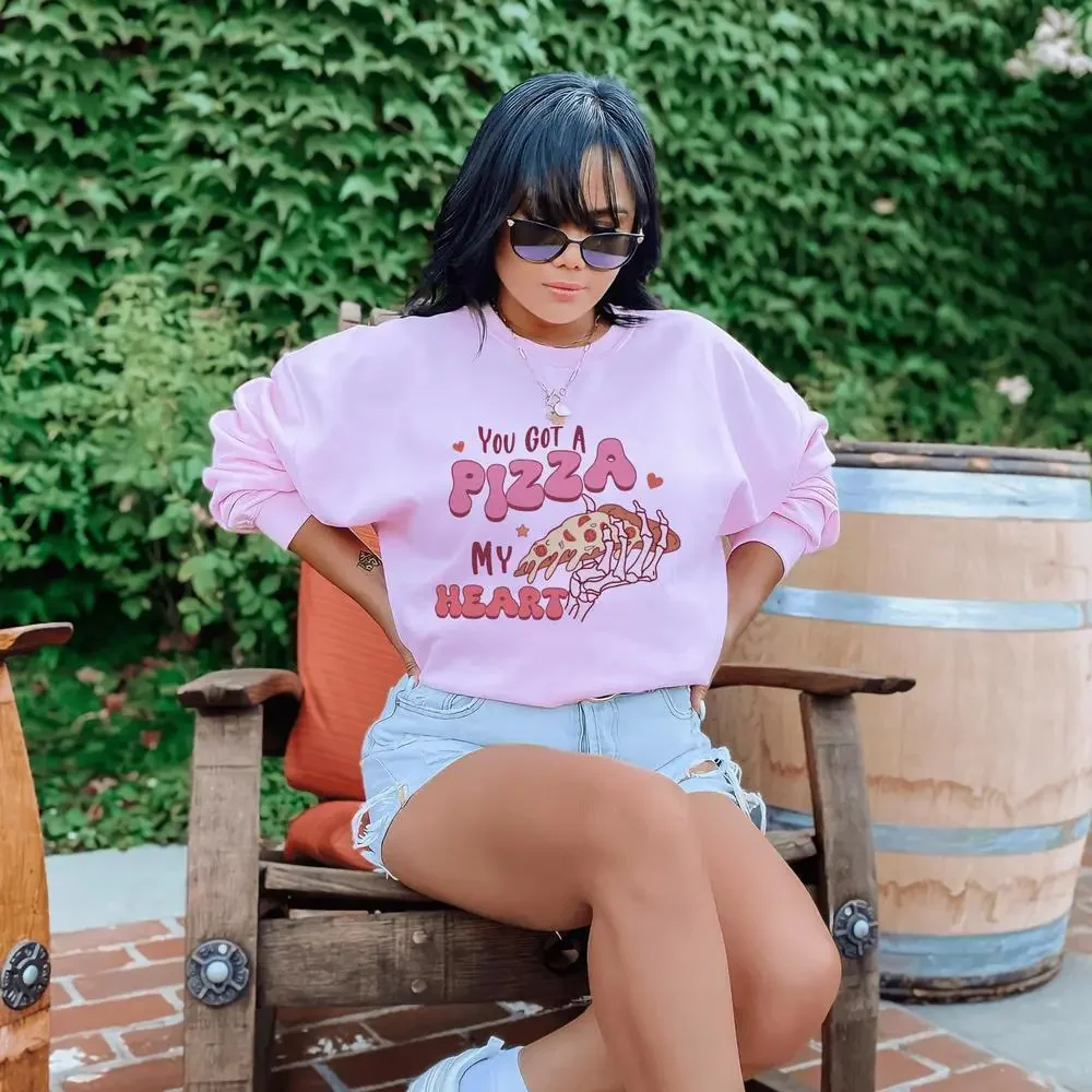 Foodie Love 'You Got a Pizza My Heart' Sweatshirt - Picture 2 of 8